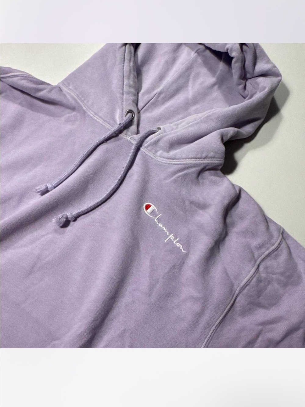 Champion Lavender Pullover Hoodie with Script Logo